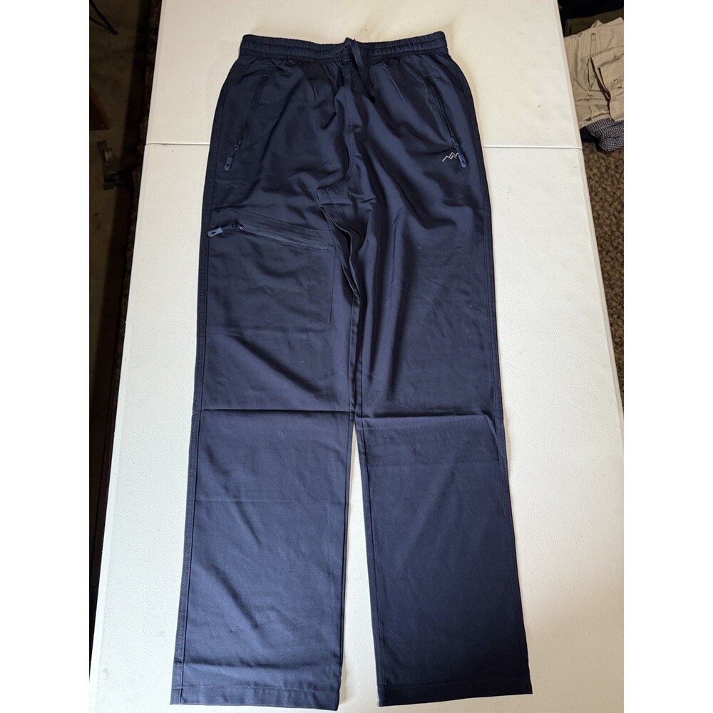 Trail side Supply Co. Men's Small Nylon Gray DrawString Zipper Pants Pockets